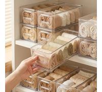 10/8/4/2/1 pièce Boîte de rangement de bureau transparente, organisateur de sous-vêtements, soutiens-gorge et chaussettes pour la maison, organisateur de cosmétiques, support pour étui de téléphone, o