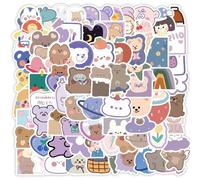 10/90pcs Dessin Animé Ours Filles Autocollants Pour Ordinateur Portable Guitare Bagages Vélo De Planche À Roulettes De Voiture Imperméable À L'eau Cool Autocollant Jouets Pour Enfants