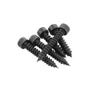 10 à 50 vis autotaraudeuses à tête hexagonale creuse en acier au carbone noir DIN912 M1.7 M2 M2.6 M3 M3.5 M4 M5 for meubles et haut-parleurs(10mm,M2.6 50pcs)