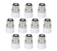10 adaptateurs d'ampoule B22 vers E14 LED Adaptateur de lampe à vis Adaptateur de support de lampe Convertisseur de connecteur B22 vers E14 Adaptateur de base de douille Convertisseur d'ampoule B