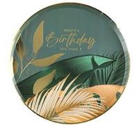 10 assiettes anniversaire jungle 22.5cm vert - générique 000853200000010 Vert G