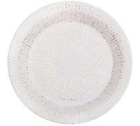 10 assiettes carton bulles or 22.5cm blanc - générique 000898300000001 Blanc G