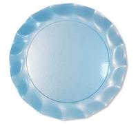 10 ASSIETTES PLATES BLEU PERLE 21 CM Bleu, turquoise, ciel