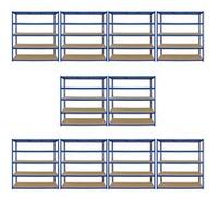 Offre spéciale Monster Racking : lot de 10 rayonnages T-Rax pour charges lourdes, rayonnages de stockage, rayonnages de garage, rayonnages en acier, rayonnages industriels, rayonnages d'atelier, rayon