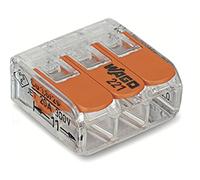 10 bornes enfichables WAGO Compact 3x 0,2-4 mm² avec levier
