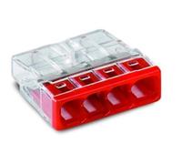 10 bornes enfichables WAGO Compact 4x 0,5-2,5 mm² rouge