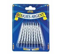 10 Bougie Argent Avec Bobeches