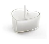 10 bougies chauffe-plat cire cŒur 4cm blanc - générique swt1-008 Blanc G
