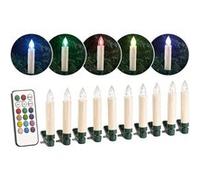 Lunartec 10 bougies de Noël à LED RVB avec télécommande infrarouge