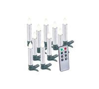 Lunartec 10 bougies LED pour sapin de Noël avec télécommande - coloris Argent