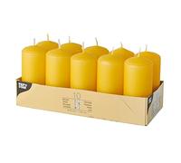 Papstar Bougie cylindrique Lot de 10 Diamètre 40 mm Jaune doré