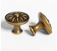 10 boutons de meuble anciens en bronze – Boutons de meuble en bronze huilé – Boutons de tiroir pour armoires