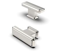 10 boutons de meuble en nickel brossé, poignées d'armoire en forme de T argentées, poignées de cuisine de style vintage, poignées de tiroir en alliage de zinc, poignées de porte pour buffets, boutons 