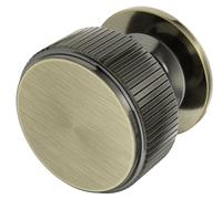 10 boutons de meuble, laiton antique brillant, boutons de cuisine, boutons de tiroir vintage, boutons ronds pour armoires, poignées de commode avec motif strié pour armoires