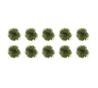 10 Buissons Artificiels Vert Foncé 3cm Décoration Extérieure Résistante UV pour Jardin Terrasse Allée Paysage Réaliste