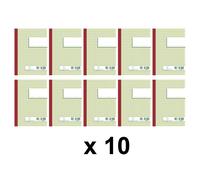 10 carnets - Manifold - A6 - Petits carreaux - Autocopiant - Tripli - Exacompta