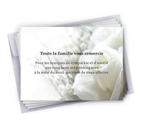 10 Cartes de remerciements décès condoléances + 10 Enveloppes autocollantes u2022 Visuel Rose Blanche 10 e COFFRET CADEAU BIEN-ETRE