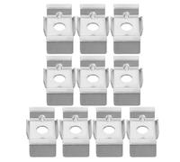 10 Clips de clôture en Acier Inoxydable Type W 9 MM Argent | Double fil, maintien de l’écart du grillage, verrouillage sûr, installation rapide pour poteaux en bois et enclos