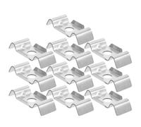 10 Clips de clôture en Acier Inoxydable Type W, Double Fil, 9 MM | Fixation rapide, verrouillage sûr, antidérapant, pour panneaux grillagés et fils de jardin, argent, lot de 10