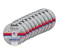 KWB Jeu de disques à tronçonner 712022 – 125 x 1,0 mm – 10 pièces – Métal