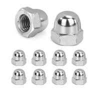 10 Écrous Borgne M10 Acier Inox DIN 1587, Vis Boulons Tiges Filetées Raccord