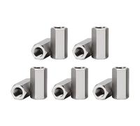 10 Écrous d'Accouplement Hexagonaux M4 x 10mm, Connecteur de Tige Filetée en Acier Inoxydable 304 pour Assemblage Mécanique, Réparation Domestique, Usage Industriel et Fixations à Tiges Filetées