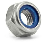 10 Ecrous Hexagonaux Indésserrables avec Bague Nylon M30 mm - DIN 985 - Inox A4 - D-Work