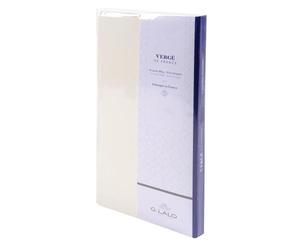 10 ensembles 105x210mm Vergé - Blanc