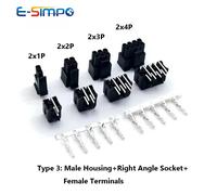 10 ensembles MX3.0mm Micro-Fit 3.0mm Double rangée 2*1P- 2*12Pin Mini 5559/43020 boîtier prise Terminal droit RA plaquette connecteur Type 2