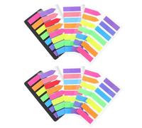 10 Ensembles Onglets de Page Auto-adhésifs Lumineux, PVC | Marquage de Page Coloré, Écriture Fluide, Rangement Simple, Usage Maison et Bureau, Design Créatif