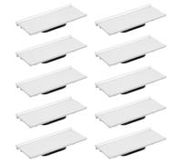 10 Ensembles Porte-étiquette Magnétique Argenté pour Badge Kit | Maintien Magnétique, Remplacement Rapide, Structure sans Cadre, Usage au Travail, Alliage D’aluminium