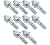 10 Ensembles Vis de Guidage de Chaîne de Tronçonneuse M8 | Double Tête, Argenté, Installation Facile, Usage Entretien, pour Guide Tronçonneuse, Lot de Sets