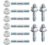 10 Ensembles Vis Double M8 pour Guide-chaîne de Tronçonneuse | Fixation Sûre, Pose Simple, Entretien de Tronçonneuse, Compatible Guide-chaîne, Finition Argenté