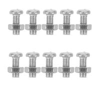 10 Ensembles Vis M4x10mm en Acier Inoxydable Écrous | Fixation Robuste, Filetage Renforcé, Argenté, pour Entretien de Marmites et Poignées Plastiques