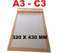 10 enveloppe DOS CARTON RIGIDE A3 C3 320 X 430 mm pochette MARRON avec poche sac rigide pour envoi sans plier enveloppe avec carton