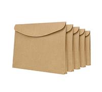 10 Enveloppes en Papier Kraft A4 Sacs Dossiers de Fichier Pochette Document Organisateur Paperasse avec Autoagrippante Sac de Rangement Stockage Lettre Chemise Porte-documents Scolaire Bureau Maison