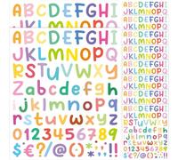 10 Feuilles Autocollants Alphabet Colorés Vinyle | Dos Auto-adhésif, Lettres et Chiffres Décoratifs, pour Calendriers, Mugs, Signalétique de Bureau, Loisirs Créatifs