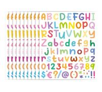 10 Feuilles Autocollants Alphabet en Vinyle Colorés | Dos Adhésif Facile à Poser, pour Boîtes Présents, Boîtes aux Lettres, Signalétique Professionnelle et Loisirs Créatifs