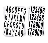 10 Feuilles Autocollants de Numéros Lettres de Boîte à Lettres Autocollants de Numéro Alphabet Noirs en Vinyle pour Maison