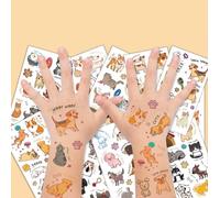 10 Feuilles Autocollants Tatouages Pour Animaux Mini Autocollants De Fête Pour Enfants Sur Le Thème Des Dessins Animés Autocollants Imperméables Et Amusants Pour Enfants