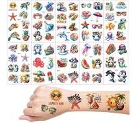 10 Feuilles de Tatouages Éphémères - Décalcomanies Temporaires Lavables