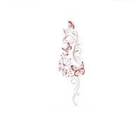 10 feuilles Tatouages Éphémères Papillons Et Fleurs, De Couleur Foncée, Imperméables Et Longue Durée, Pour Le Dos, Les Mains Et Le Visage Des Femmes.