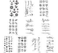 10 Feuilles Tatouages Éphémères Pour Femme Imperméables-Tatouages Temporaires Autocollants-Idéal Pour Enfants,Adultes,Hommes[CA71]