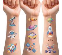 10 Feuilles Tatouages Éphémères Spatiaux Pour Hommes Et Femmes Ensemble Imperméable