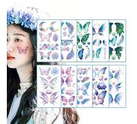 10 Feuilles Tatouages Temporaires Papillons De Dessin Animé Pour Enfants Mignons Imperméables Parfaits Pour Les Fêtes Et Les Vacances