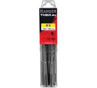 10 forets béton THOR SDS Plus 4 taillants - HANGER - 155793 Noir G