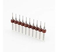 10 Forets en Carbure 0.8mm Lame en Acier au Tungstène CNC/PCB Outil de Peu de Gravure Micro Foret Ensemble pour Circuit Imprimé, Fabrication de Bijoux PCB