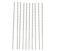 10 forets HSS extra longs, forets à tige droite en acier rapide, d’une longueur de 200 mm et dotés d’un angle de pointe de 118° pour un perçage rapide et précis dans l’acier