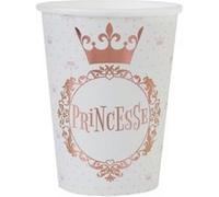 10 gobelets carton couronne princesse 27cl or rose - chalayer 000724400000020 Rose G