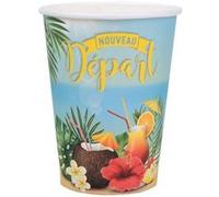 10 gobelets carton retraite plage 27 halayer 000766800000099 Multicolore G